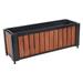 Arlmont & Co. Robinet Outdoor Planter Box Wood/Metal in Brown | 8.75 H x 24 W x 8.25 D in | Wayfair 3B05640E82744B55A6DEEBFB82ADA25F