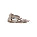 Kelly & Katie Sandals: Silver Print Shoes - Women's Size 6 - Open Toe