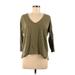 Gap Active T-Shirt: Green Solid Activewear - Women's Size Medium