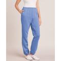 Blair Better-Than-Basic Elastic-Waist Fleece Pants - Blue - MED - Petite