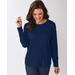Blair Women's Essential Knit Three-Quarter Sleeve Tee - Blue - XL - Womens