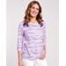 Blair Women's Essential Knit Three-Quarter Sleeve Tee - Purple - XL - Womens