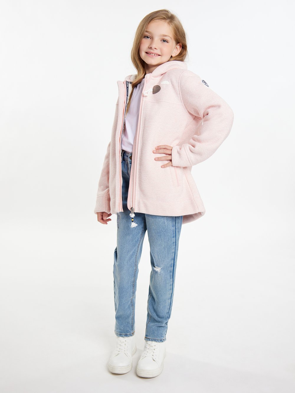 Schmuddelwedda Mädels Mantel + Tagesrucksack Mädchen rosa, 128 Image