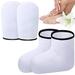 Paraffin Wax Mitts Paraffin Wax Gloves and Booties Wax Bath Hand Mitts Terry Cloth Mitts and Booties Paraffin Wax Foot Mitt Moisturizing Accessories for Hand Foot Care (White)