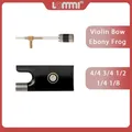 LOMMI 4/4 3/4 1/2 1/4 1/8 Violine Bogen Frosch Ebenholz MOPP Shell Inlay & Schraube Spitze Violine