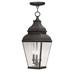 3 Light Outdoor Pendant Lantern in Farmhouse Style 10 inches Wide By 25 inches High-Bronze Finish Bailey Street Home 218-Bel-2008854