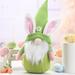 Easter Decorations- Easter Bunny Ornament Gnome Spring Rabbit Doll Holiday Decoration Gnome Ornament Craft Spring Gnome With Bunny Ear