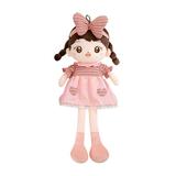 PATLOLLAV Baby Pink Soft Princess Wear Skirt Plush Dolls Gifts for Girls 80cm Plush Stuffed Doll Toy in Pink Doll Soft Ragdoll Cute Little Girl Dolls for Baby Girl Gifts