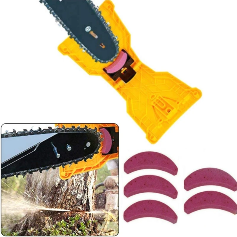 Neue Kettensäge Zahns chärfer tragbare Schärf kettensäge Stangen montage schnelles Schleifen Schärfen Holz bearbeitungs werkzeuge für alle Größen Säge Image