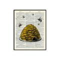 Poster Master Dictionary Art Poster - Retro Bee Print - Bee s Nest Art - Honeybee Art - Gift for Men Women & Animal Lover - Cute Wall Art Decor for Living Room & Kid s Room - 11x14 UNFRAMED Wall Art