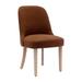 Contemporary Water and Stain Resistant Boucle Fabric Upholstered Dining Side Chair Rust Orange