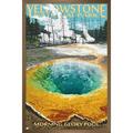 Lantern Press - Yellowstone National Park Wyoming Morning Glory Pool Wall Poster 22.375 x 34 Framed