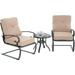 Havenside Home Nista 3 piece Outdoor C-Spring Patio Bistro Set by Brown