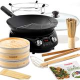 NuWave Mosaic Induction Wok with Deluxe Wok Cooking Kit