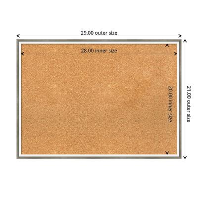 Lucie Wood Framed Natural Corkboard Bulletin Board