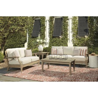 Signature Design by Ashley Clare View Beige 2-Piece Outdoor Package - 81"W x 35"D x 32"H