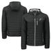 Men's Cutter & Buck Black Cincinnati Reds Cooperstown Collection Rainier Primaloft Eco Full-Zip Hooded Jacket