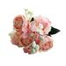 Hxoliqit 5 Bundles Artificial Peony Flowers Rose Home Party Wedding Decorative Fake Roses Bouquet Holiday Gift House Decoration Artificial Flower(Multi-color) for Living room