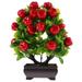 Fake Flowers Simulated Small Bonsai Potted Ornaments Home Desktop Green Plant Decoration 2pcs (bell Grass (lotus Color)) Artificial Plants Indoor