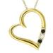 Pompeii3 3-Stone Heart Diamond & Gemstone Pendant 14K White Gold