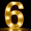moobody LEDs Numbers Light Standing Sign Battery Operated Warm White Night Lamp Suitable for Birthday Christmas Wedding