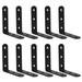 Stainless Steel Shelving Shelves for Kitchen Cabinets Black Right Angle Bracket Corner Code Chair Shelf Brackets Stand Cupboard Supporter Wooden Metal 10 Pcs