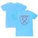 Men's 1863FC Light Blue West Ham United Mono Crest Slub T-Shirt