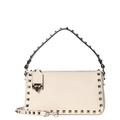 Valentino Garavani Damen Schultertasche SMALL SHOULDER BAG ROCKSTUD, offwhite, Einheitsgröße