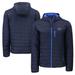 Men's Cutter & Buck Navy Toronto Blue Jays Cooperstown Collection Rainier Primaloft Eco Full-Zip Hooded Jacket