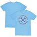 Men's 1863FC Light Blue West Ham United Mono Crest Twisted Tri-Blend Slub T-Shirt