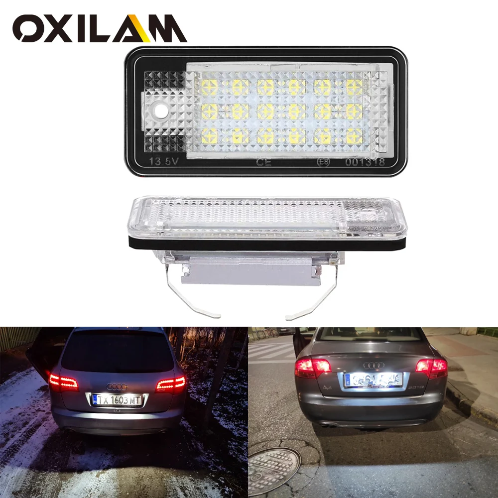2 pezzi nessun errore auto LED luce targa 12V per Audi A4 S4 B6 B7 A6 C6 S6 A3 S3 Cabriolet A8 S8 Q7 RS4 RS6 accessori