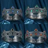 Prom King Crown for Men Royal Crown con corone di strass per le donne Crystal Queen Royal Crown per