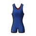 Great Call Athletics | Womens Reversible Red & Blue Freestyle Wrestling Singlet Girls Adult - Girls Large