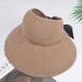 Sun Visors for Women Unisex Tennis Golf Visor Hat Adjustable Summer Hats Sport Outdoor Visor Hat UV Protection Cap Khaki