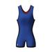 Great Call Athletics | Womens Reversible Red & Blue Freestyle Wrestling Singlet Girls Adult - Girls Medium