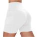 S LUKKC LUKKC Yoga Gym Shorts For Women Basic Slip Bike Shorts Compression High Waist Workout Leggings Yoga Running Gym Fitness Athletic Shorts With Deep Pockets
