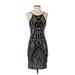 Jump Apparel by Wendye Chaitin Casual Dress - Bodycon: Black Snake Print Dresses - Women's Size X-Small