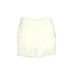 Ann Taylor LOFT Shorts: Ivory Print Mid-Length Bottoms - Women's Size 6 - Light Wash