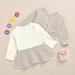 Sokhug Toddler Kids Baby Girls Plaid Skirt Set Long Sleeve Tops