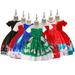 AJZIOJIRO Toddler Girls Christmas Performance Dresses 3-10Y Kids Santa Claus Princess Dresses Dance Gown Party Dresses Special Occasion