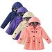 Esaierr Toddler Kids Girls Detachable Hooded Trench Coat Jacket Lapel Single Mid-Length Breasted Trench Outwear Autumn Spring Waist Coat for 3-11 Years Old