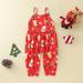 eczipvz Baby Bodysuit Snowman Jumpsuit Kids Girl Tree Romper Baby Toddler Christmas Outfits Strap Girls Romper&Jumpsuit Fall (Red 1-2 Years)