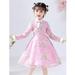 eczipvz Baby Girl Clothes Toddler Kids Baby Girls Children Fairy Hanfu Dresses forChinese Calendar New Year Lined Kids (Pink 2-3 Years)