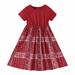 Summer Girls Casual Short Sleeved Dress Children s Red Ethnic Style A Line Cotton Dress for Baby Girl Fall Baby Girl Clothes Baby Girls Birthday Dress Girl Dresses Kids Baby Girl Sleeveless Dress