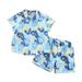 Ykohkofe Kids Boys Summer Short Sleeve Boys Holiday Suit Floral Loose Short Sleeve Suit Baby Out Fit Boys 3-6 Months Outfits Toddler Boy Summer Clothes Swear Outfits Modern Baby Boy Clothes