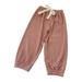 mveomtd Drawstring Trousers Boy&girl s Solid Color Casual Pants Loose Straight Pants Casual Wide Leg Sweatpants 12 Month Boy Pants Knit Pants Boys