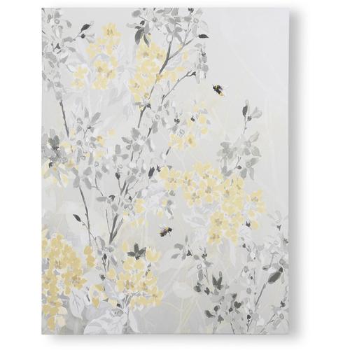 „Leinwandbild LAURA ASHLEY „“Spring Blossom““ Bilder Gr. Ø, Leinwandbild, 1 St., grau Leinwandbilder Leinwandbild 80x60cm“