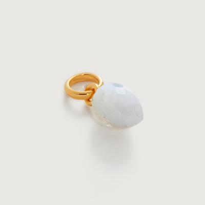 Gold Fiji Bud Gemstone Pendant Charm Moonstone