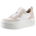 Plateausneaker BUFFALO "PAIRED COURT" Gr. 41, beige (weiß, creme) Damen Schuhe Sneaker