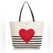 Kate Spade Bags | Kate Spade Yours Truly Heart Tote | Color: Black/Gold/Red | Size: Os